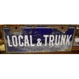 Local & Trunk enamel telephone sign