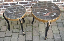 Pair of graduated Oriental lacquer table