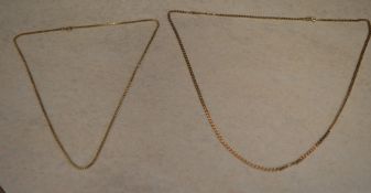 2 9ct gold chains, total weight 15g