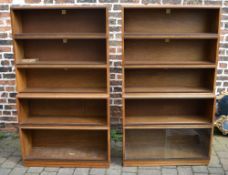 x2 5 sectional bookcases with sliding gl