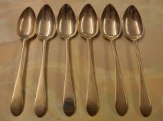 6 silver dessert spoons, Edinburgh 1805,