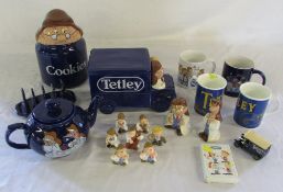 Assorted Tetley tea ceramics and figures