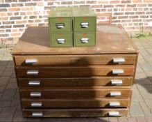 Map drawers & an index card filing cabin