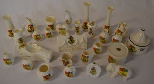 Louth crested china (some Goss and Arcad