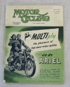 Motor Cycling magazine dated May 1953 si