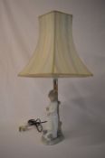 Lladro table lamp with shade (shade af)