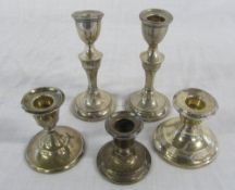 Selection of silver candlesticks (2 a/f)