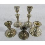 Selection of silver candlesticks (2 a/f)