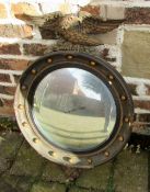 Circular mirror with eagle finial (af)
