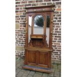 Late Victorian mahogany coat stand with