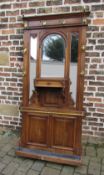 Late Victorian mahogany coat stand with