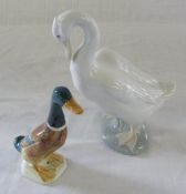 Beswick duck & a Nao goose