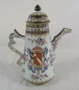 Ornate armorial Samson teapot H 28 cm