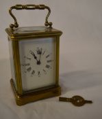 Small 19th century carriage clock