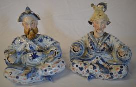 2 continental porcelain nodders (af)