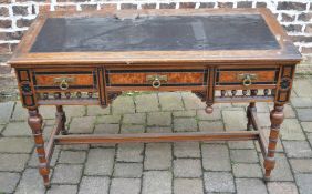 Victorian walnut veneer desk (missing ba