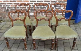 6 balloon back Victorian mahogany chairs