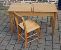 School desk and chair