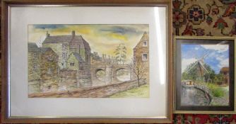 Watercolour of Hunsett Mill & Cottage by