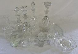 Selection of glass ware inc decanters