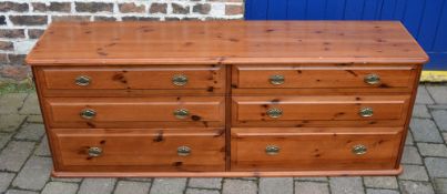 Pine sideboard / double chest of drawers