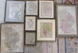 Various framed Lincolnshire maps