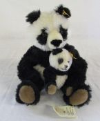 Steiff panda with cub