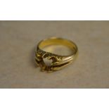 18ct gold ring (no stone), approx weight