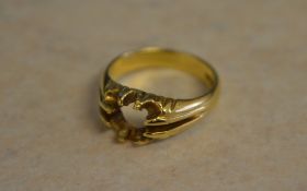 18ct gold ring (no stone), approx weight