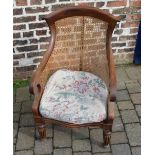 Early Victorian bergere chair