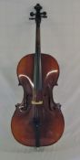 Modern cello (a/f) length of back approx