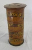 Victorian treen 4 section spice tower in