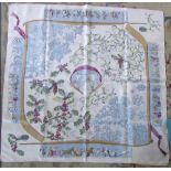 Boxed Hermes Paris silk scarf 'Niege de'