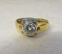 18ct gold solitaire diamond ring 0.70 ct