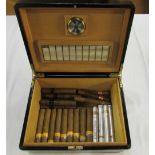 Humidor containing 9 Cohiba Cuban cigars