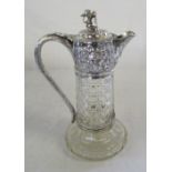 Victorian silver and hobnail cut glass c