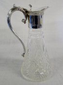 Silver and cut glass glass jug Birmingha