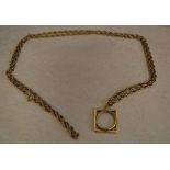 9ct gold double link chain with a yellow