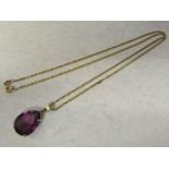 18ct gold necklace (weight 4.4 g) with 1