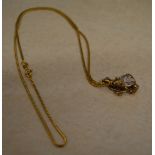 9ct gold pendant in the shape of a frog