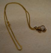 9ct gold pendant in the shape of a frog