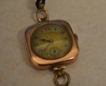 Ladies 1920s/1930s 9ct gold wristwatch w