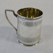 Georgian silver Christening mug London 1