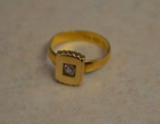 22ct gold diamond ring, approx weight 3.