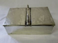 Silver double compartment cigarette box