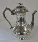 Victorian silver coffee pot London 1856