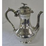 Victorian silver coffee pot London 1856