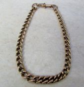 9ct gold bracelet length 22cm weight 14.