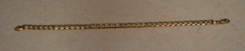9ct gold curb bracelet, approx weight 9.