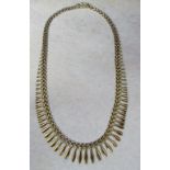 9ct gold fringe necklace weight 18.2 g